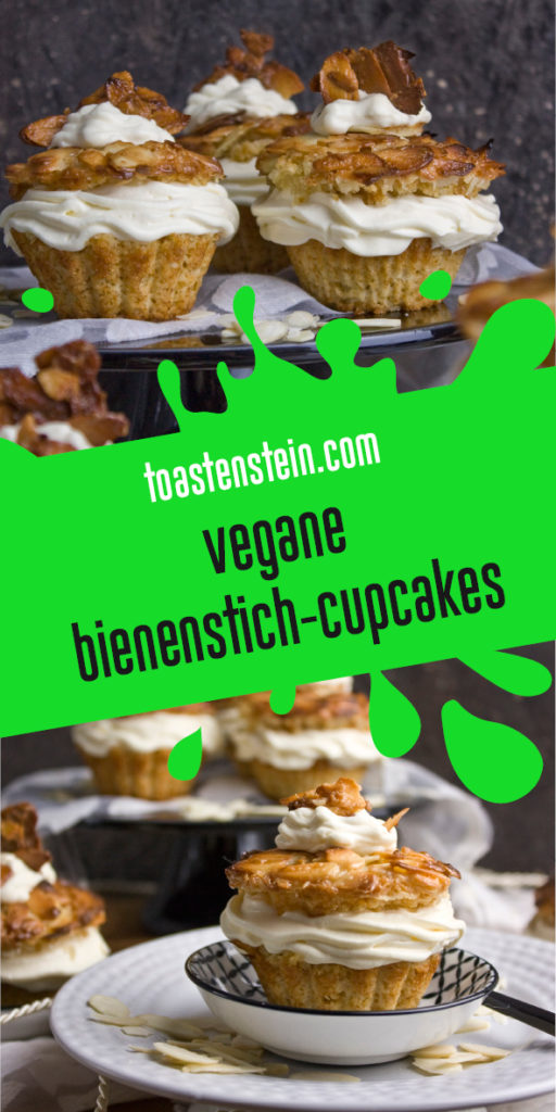 Vegane Bienenstich-Cupcakes - Happy Birthday! | Toastenstein