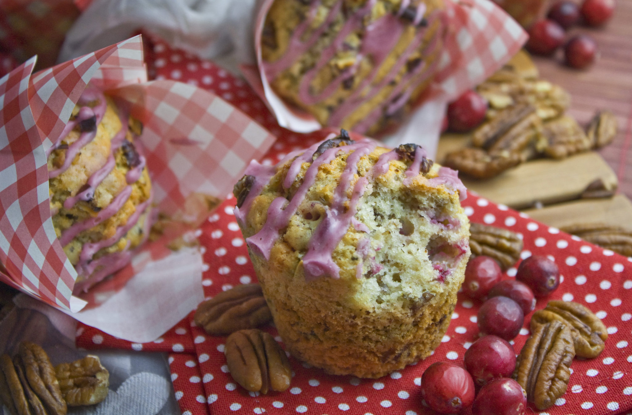 Saftige Pekannuss-Cranberry-Muffins - Toastenstein.com