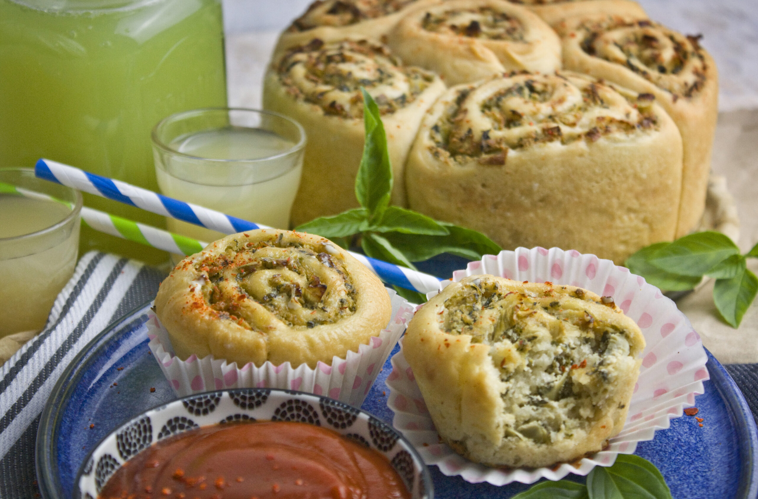 Fluffige Artischocken-Spinat-Schnecken | Toastenstein