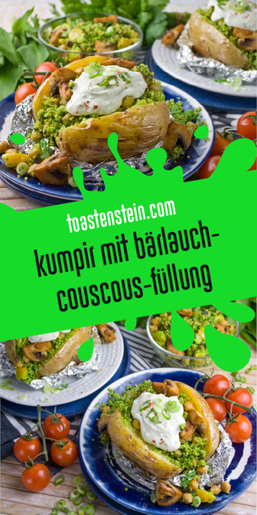Kumpir mit Bärlauch-Couscous-Füllung | Toastenstein