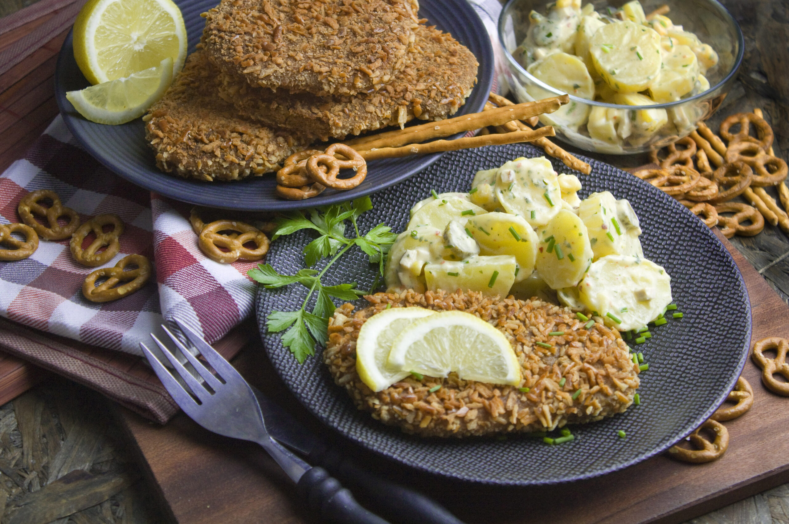 Salzstangen-Schnitzel aus Seitan [Frankefood] | Toastenstein