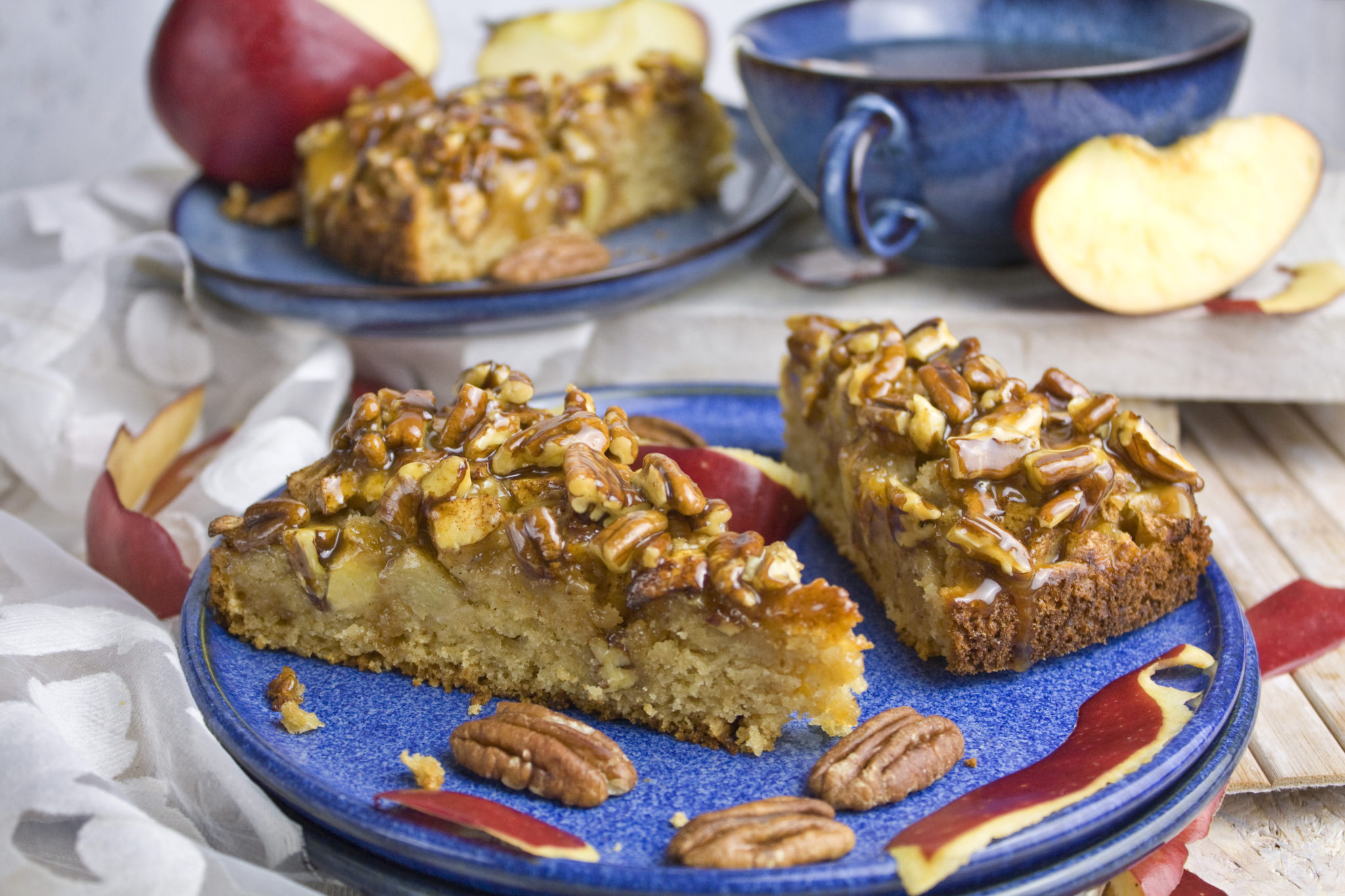 Apfel-Karamell-Kuchen mit Pekannüssen - Toastenstein.com