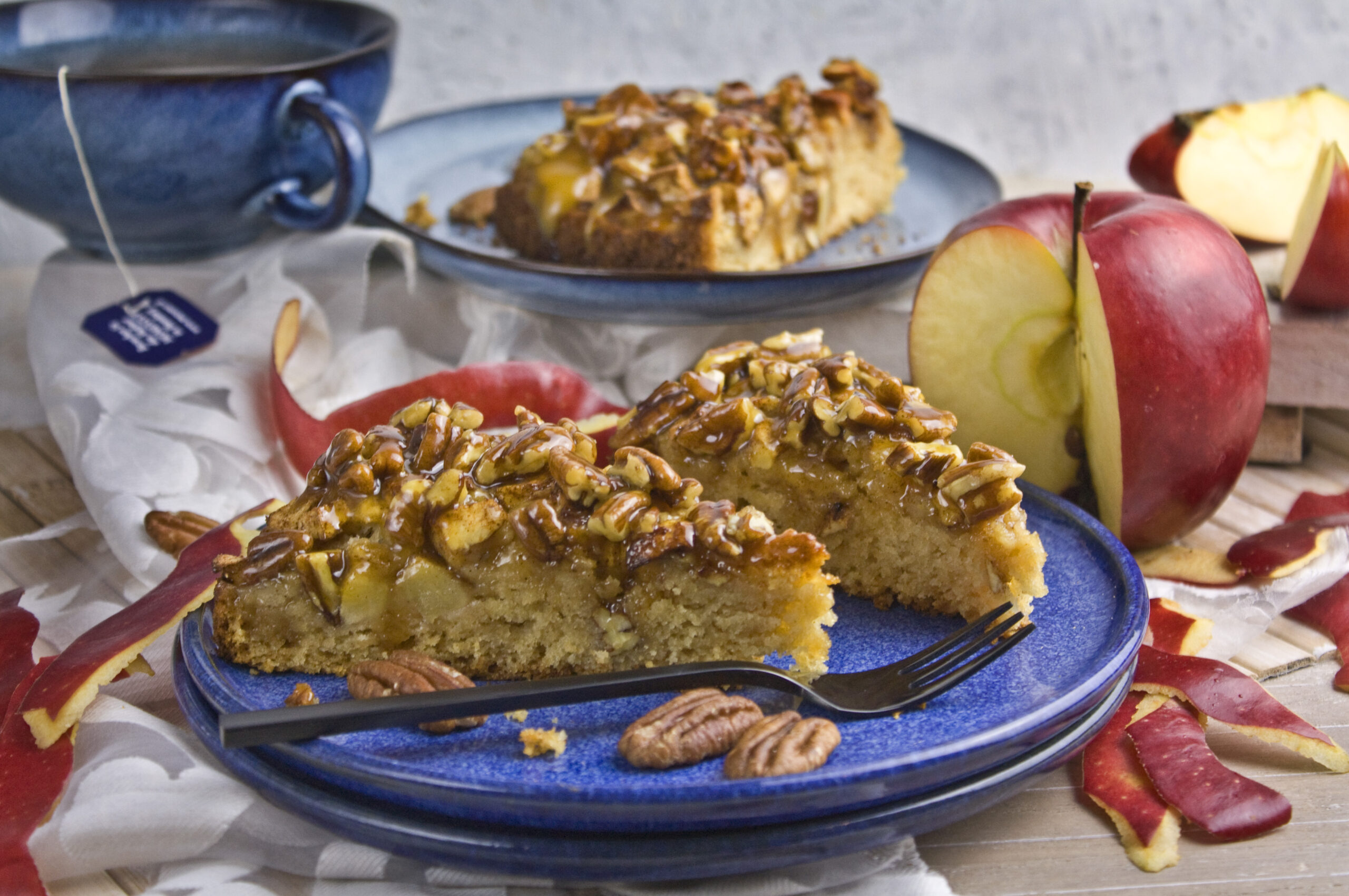 Apfel-Karamell-Kuchen mit Pekannüssen - Toastenstein.com