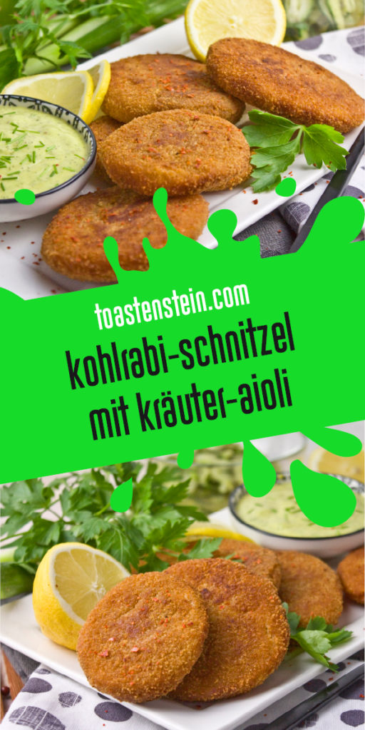 Kohlrabi-Schnitzel mit Kräuter-Aioli | Toastenstein