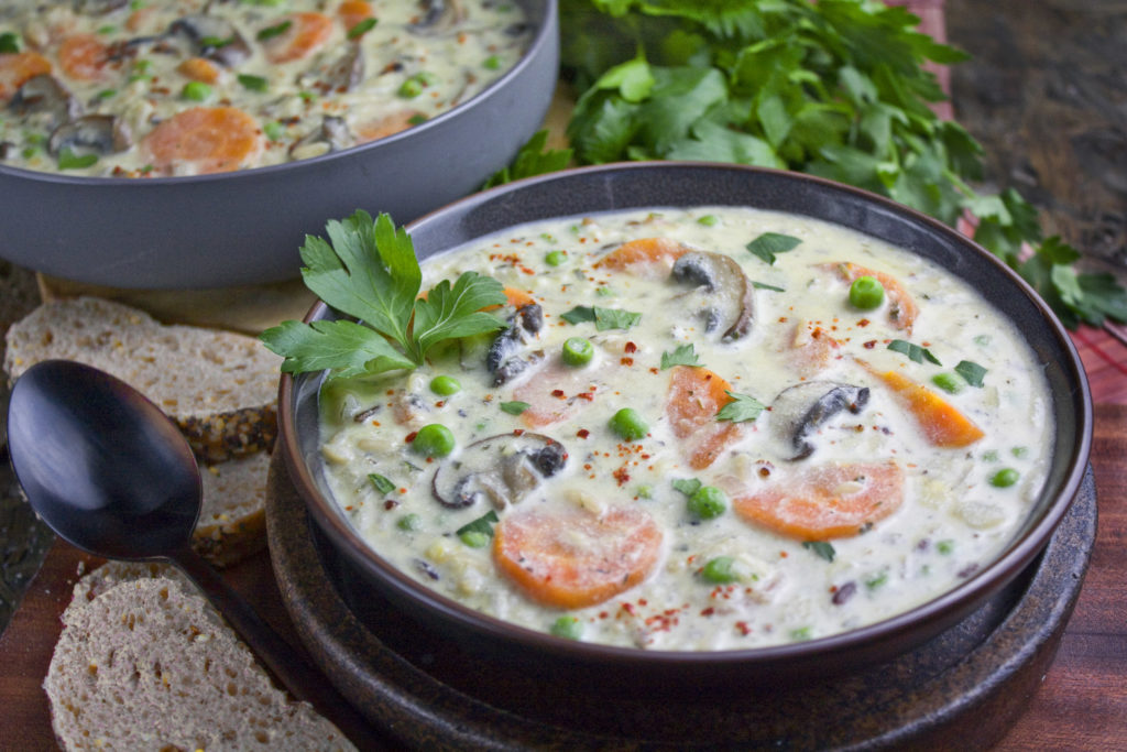 Cremige Gemüse-Wildreis-Suppe | Toastenstein