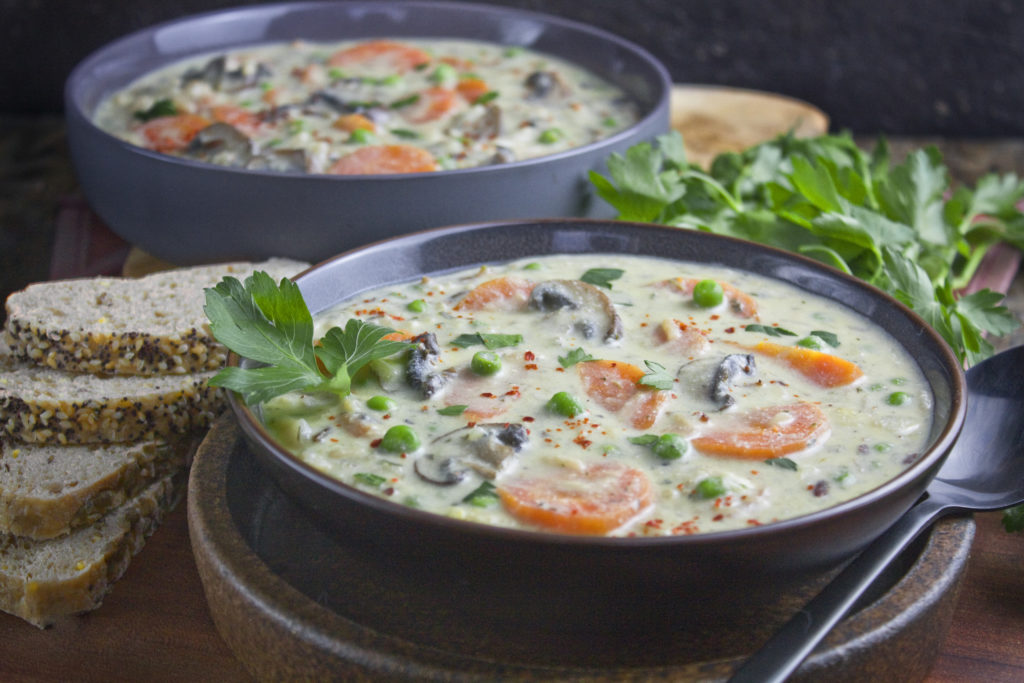 Cremige Gemüse-Wildreis-Suppe | Toastenstein