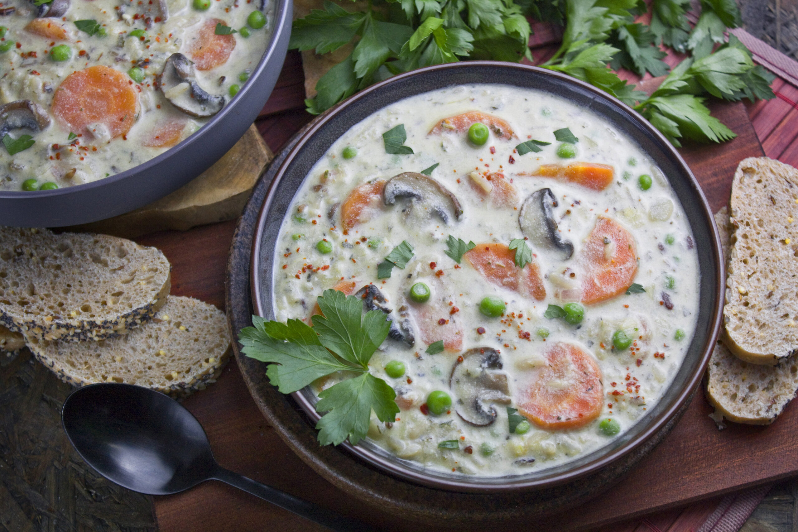 Cremige Gemüse-Wildreis-Suppe | Toastenstein