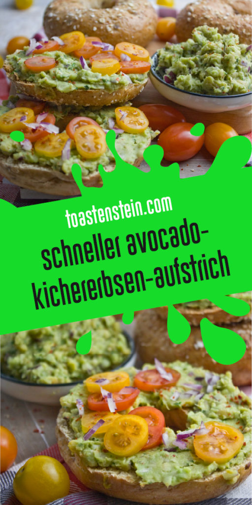 Schneller Avocado-Kichererbsen-Aufstrich | Toastenstein