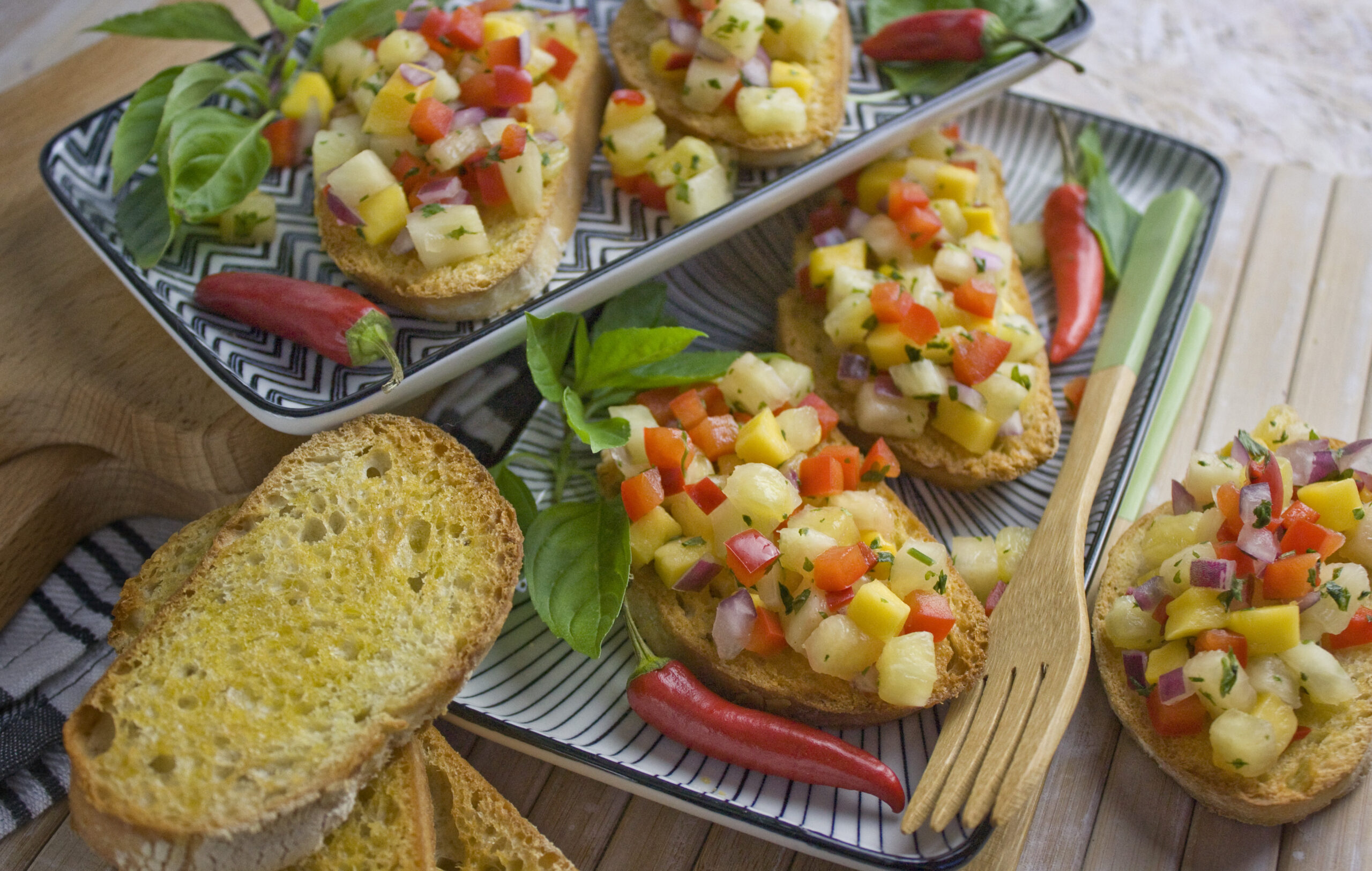 Ananas-Mango-Bruschetta | Toastenstein