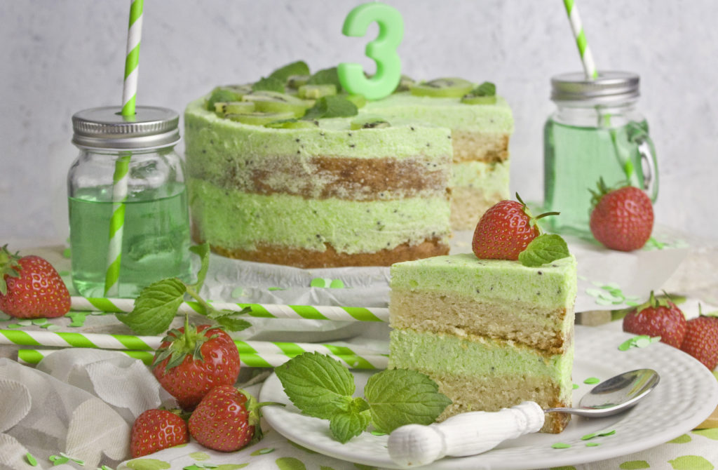 Kiwi-Melonen-Torte – Happy Birthday!