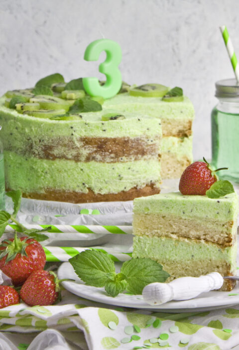Kiwi-Melonen-Torte – Happy Birthday!