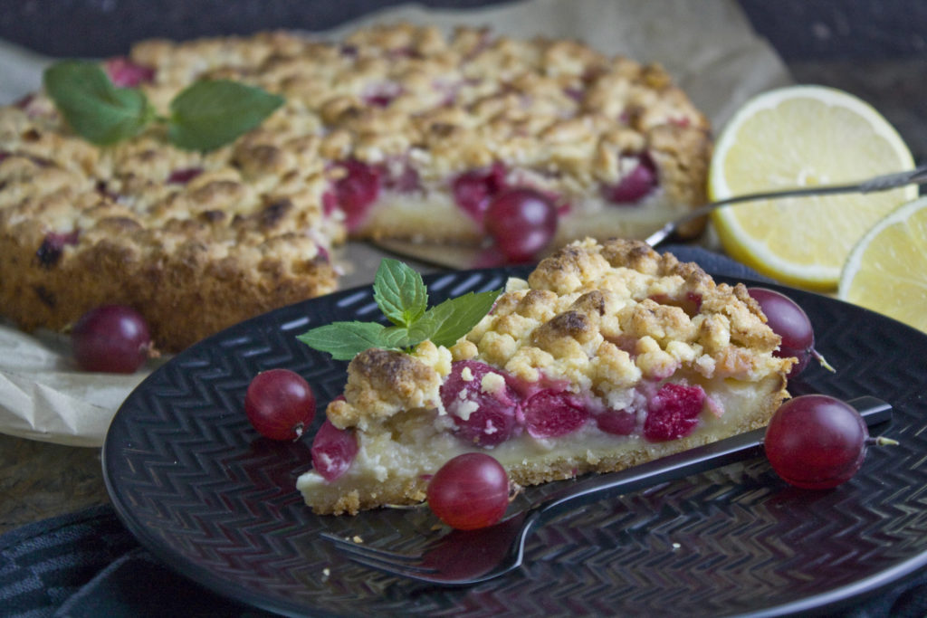 Stachelbeer-Streuselkuchen mit Pudding | Toastenstein