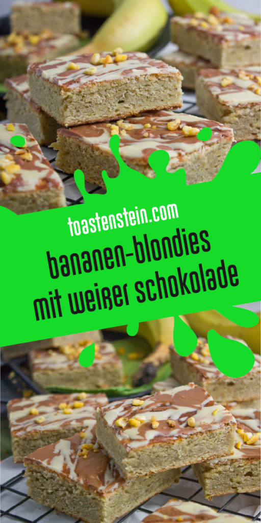 Bananen-Blondies mit weißer Schokolade | Toastenstein