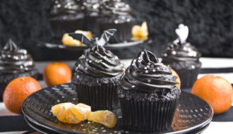 Mitternachts-Cupcakes mit Clementinen [Halloween Edition]