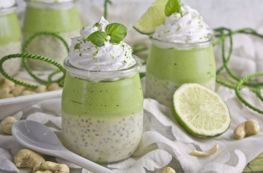Limetten-Chia-Parfait mit Matcha-Creme - Toastenstein.com