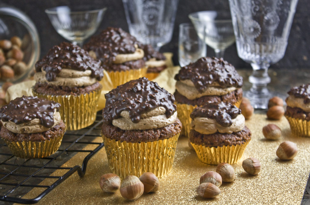 Nussige Rocher-Cupcakes | Toastenstein