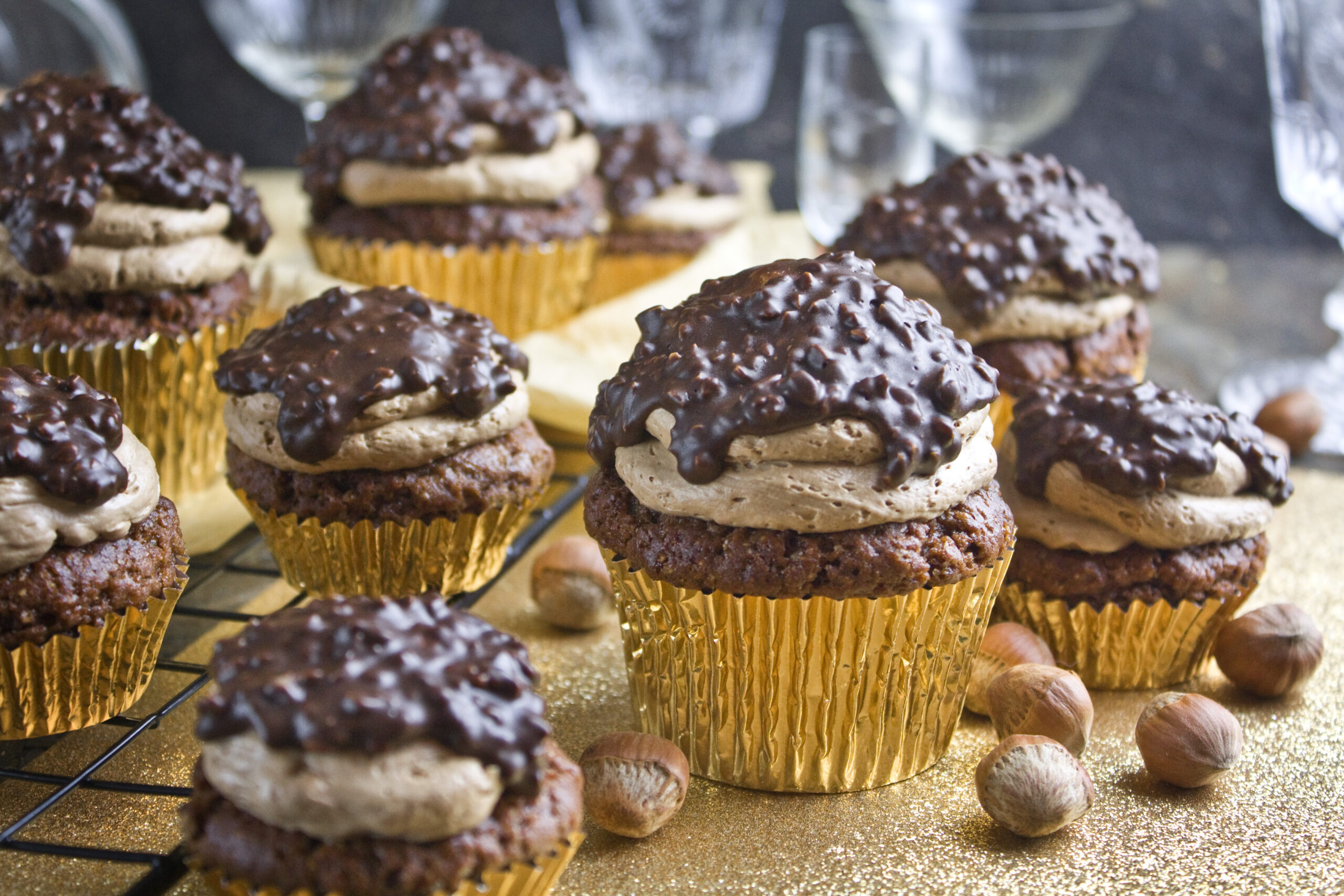 Nussige Rocher-Cupcakes | Toastenstein