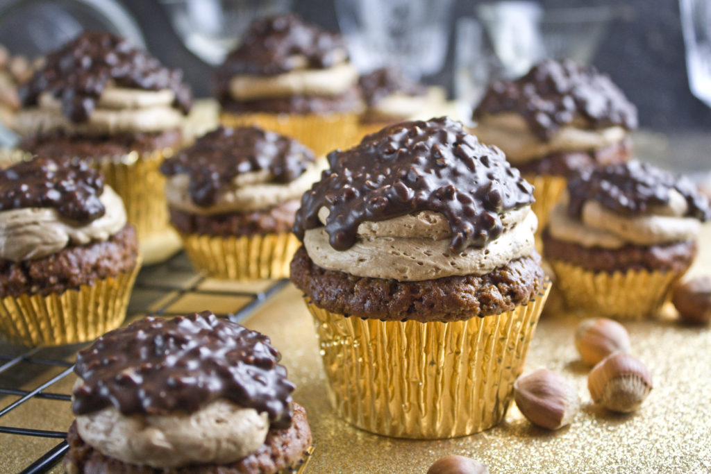 Nussige Rocher-Cupcakes | Toastenstein