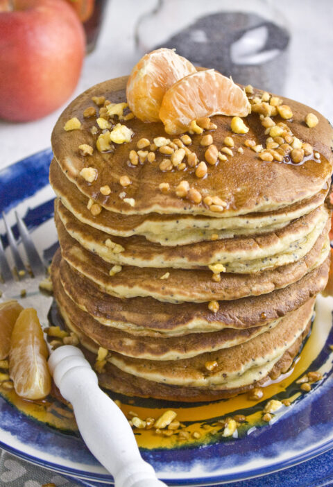 Nektarinen-Mohn-Pancakes #pancakesunday | Toastenstein