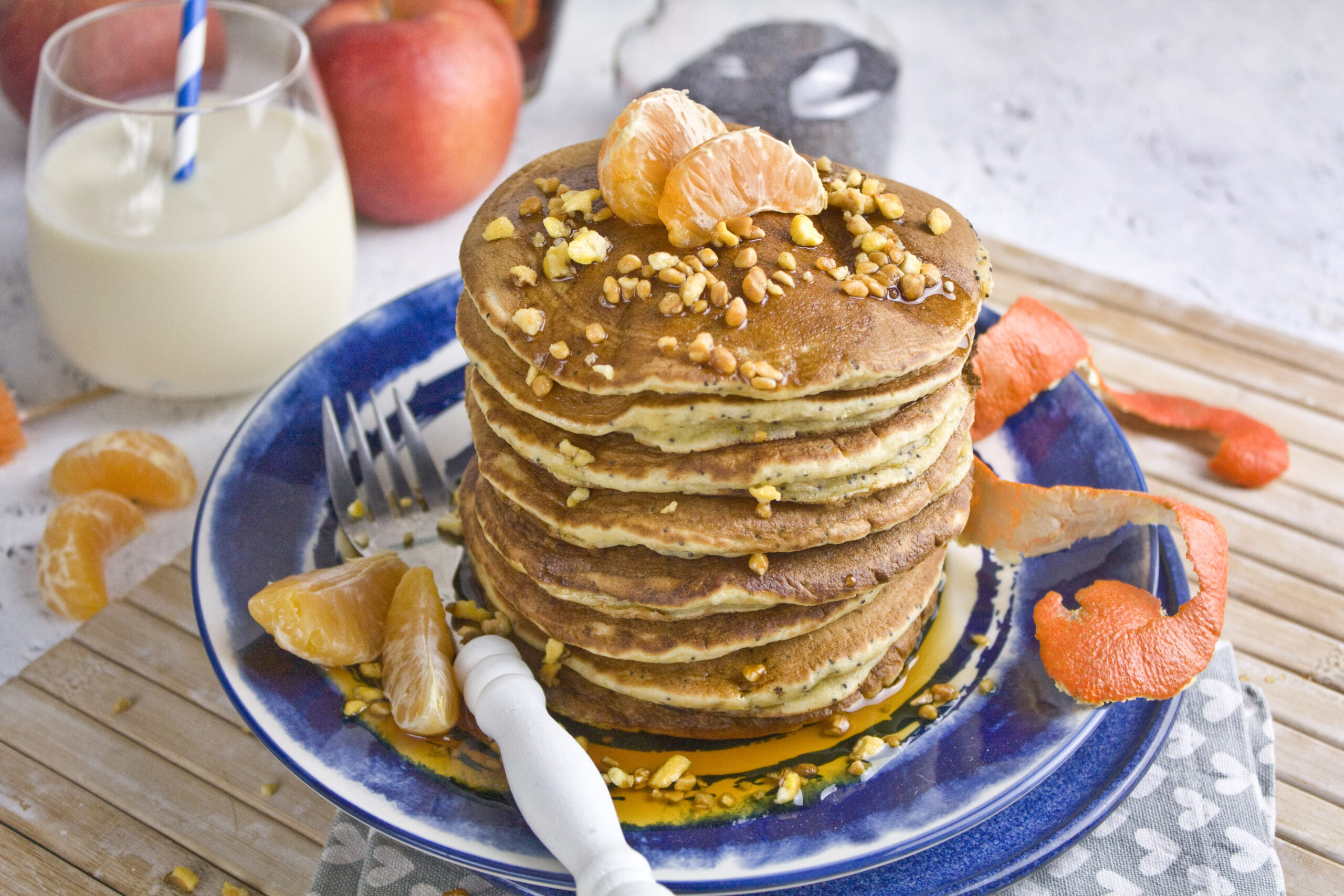 Nektarinen-Mohn-Pancakes #pancakesunday | Toastenstein