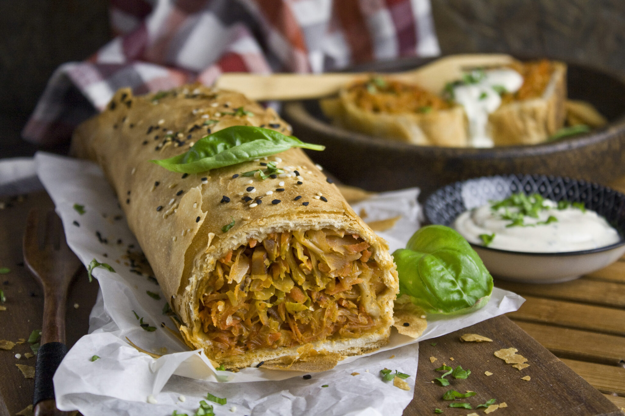 Krautstrudel mit Lauch und Möhren - Toastenstein.com