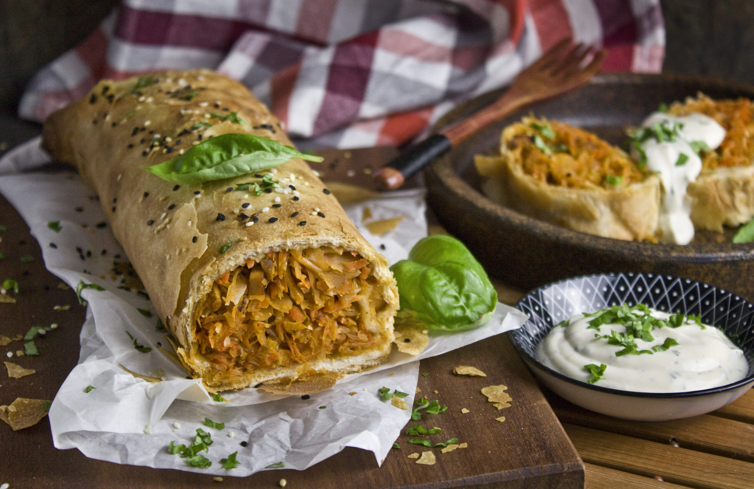 Krautstrudel mit Lauch und Möhren | Toastenstein