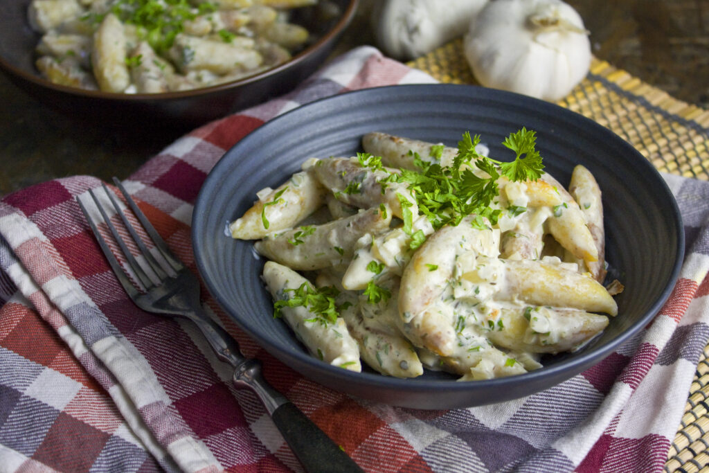 Schnupfnudeln in Knoblauch-Petersilien-Sauce | Toastenstein