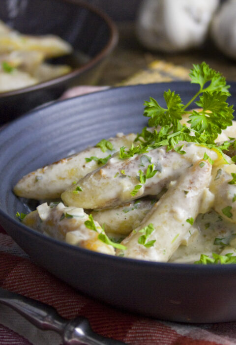 Schnupfnudeln in Knoblauch-Petersilien-Sauce | Toastenstein