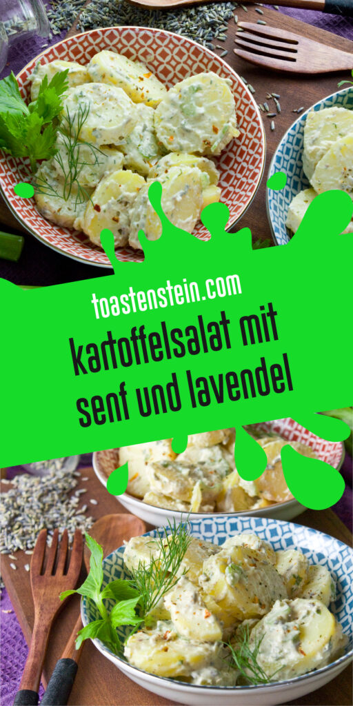 Lavendel-Senf-Kartoffelsalat [Frankenfood] | Toastenstein