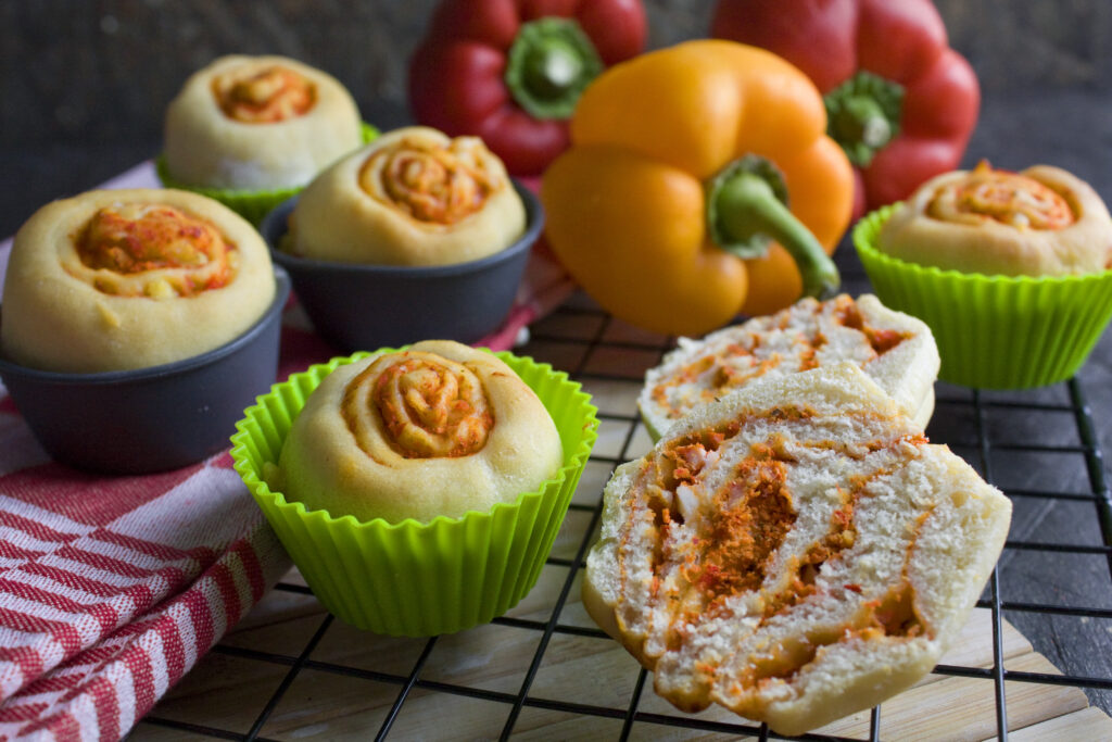 Vegane Paprika-Feta-Schnecken | Toastenstein