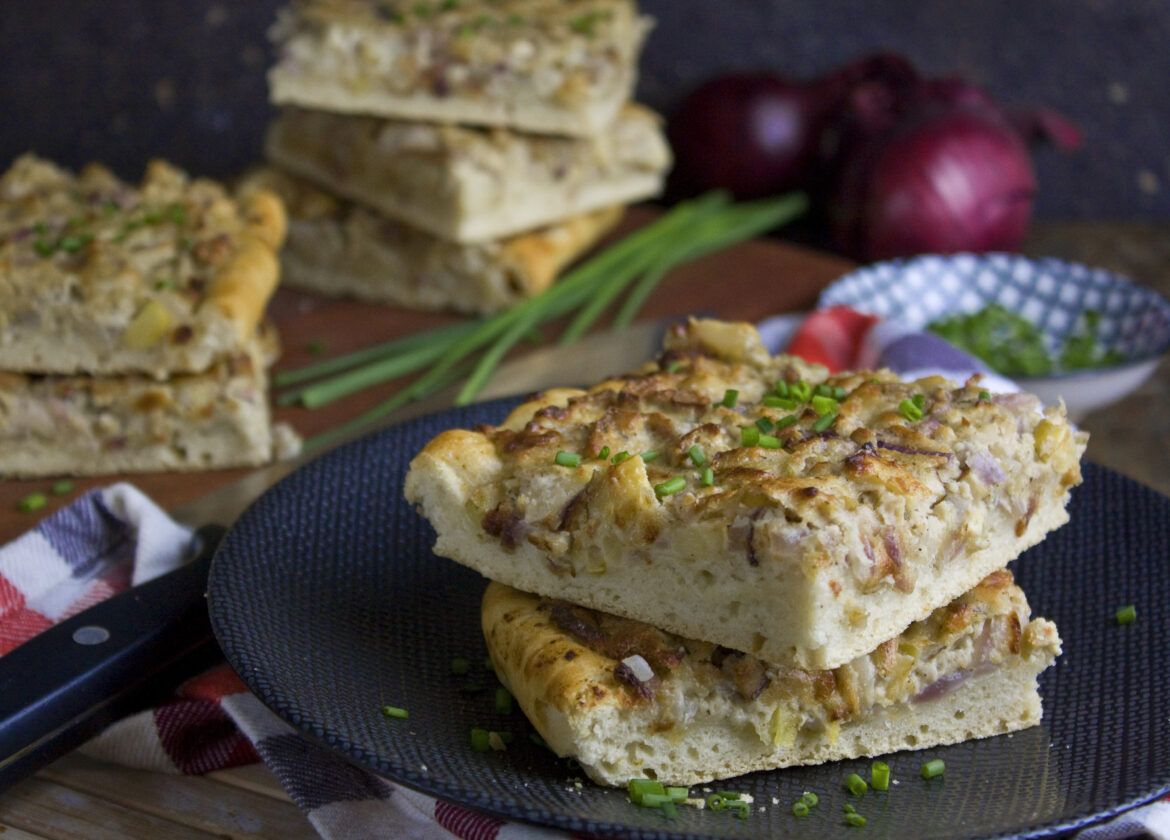 Apfel-Zwiebel-Kuchen vom Blech