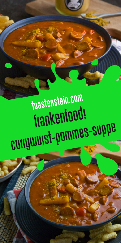 Currywurst-Pommes-Suppe