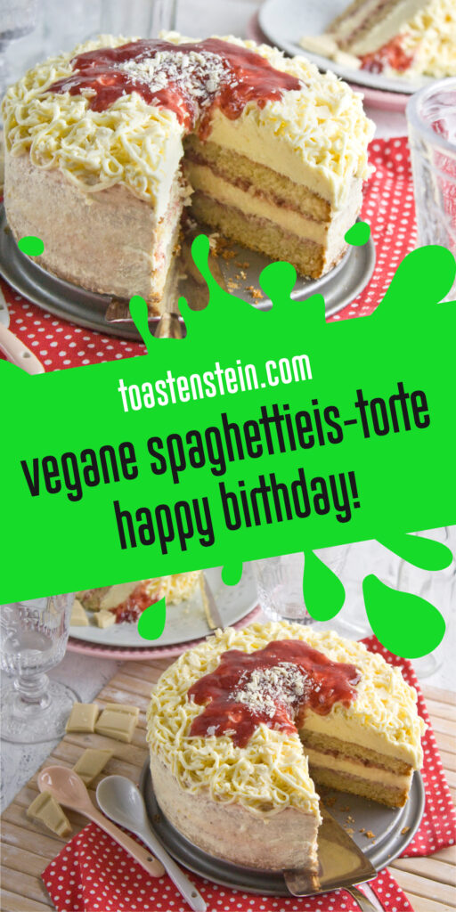 Vegane Spaghetti-Eis-Torte