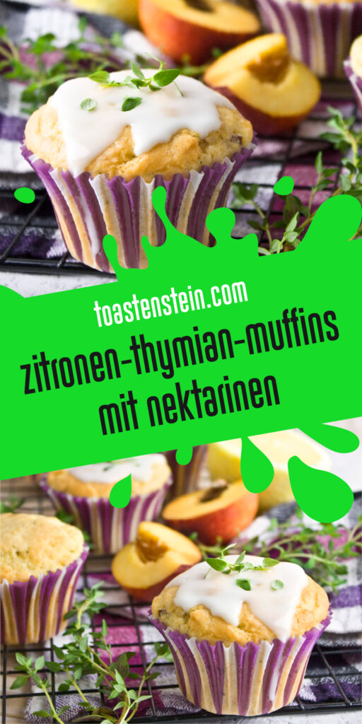 Zitronen-Thymian-Muffins mit Nektarinen