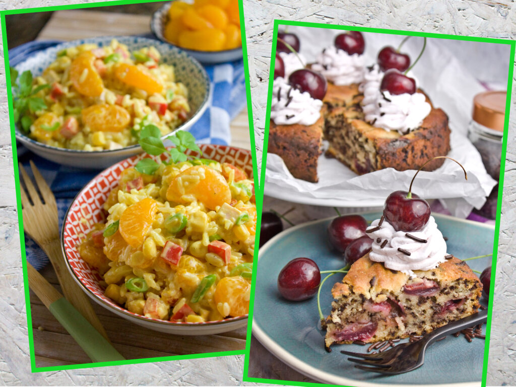 Bloggeburtstag Ameisenkuchen und Mandarinen-Reis-Salat