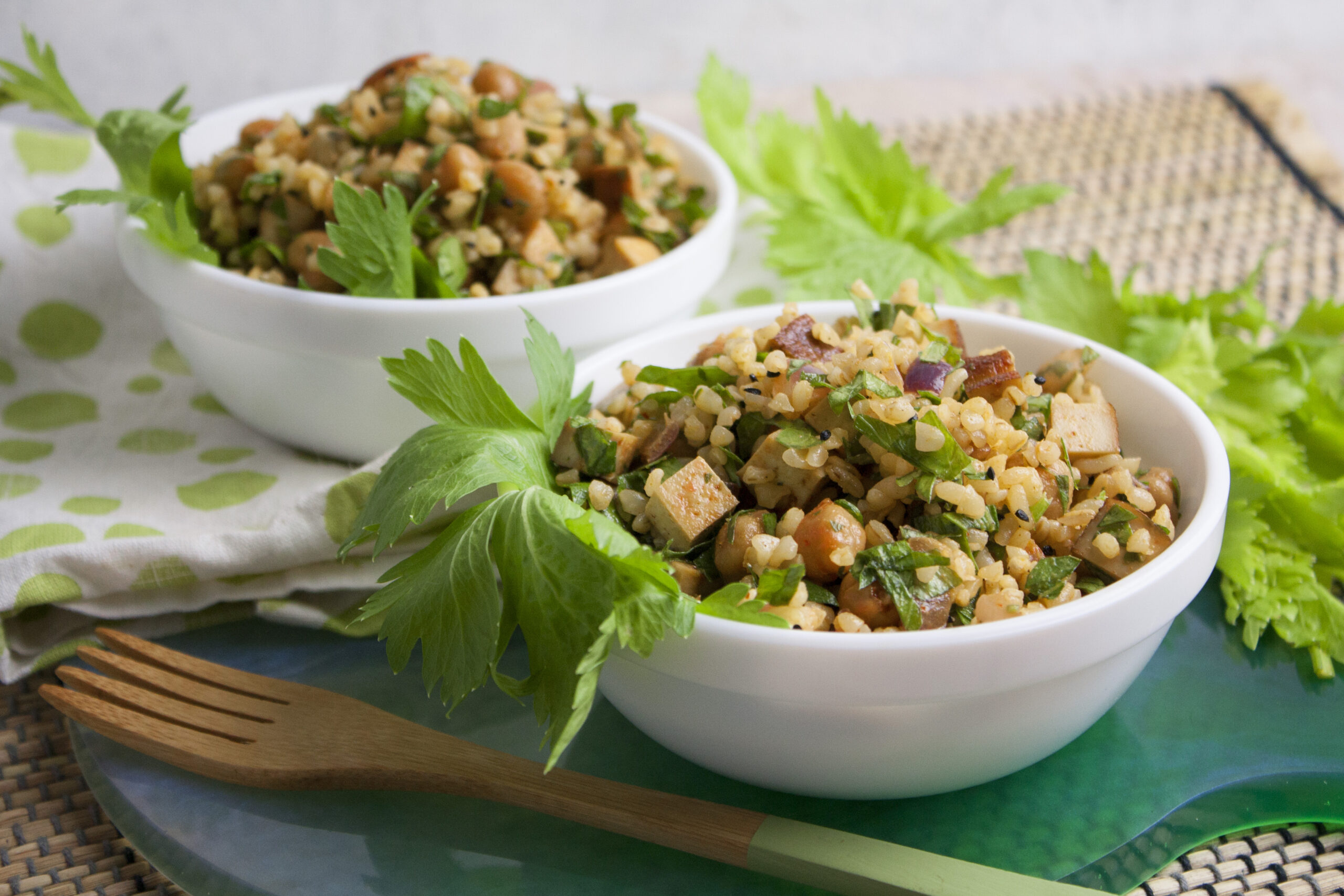 Selleriegrün-Bulgur-Salat - Zero Waste!