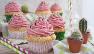 Kaktusfeigen-Cupcakes mit Zitrone