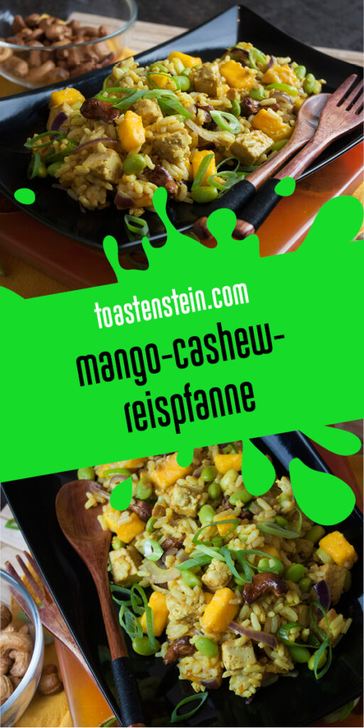 Vegane Mango-Cashew-Reispfanne
