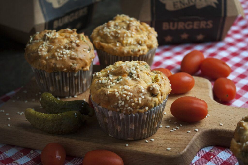 Cheeseburger-Muffins für die Lunchbox