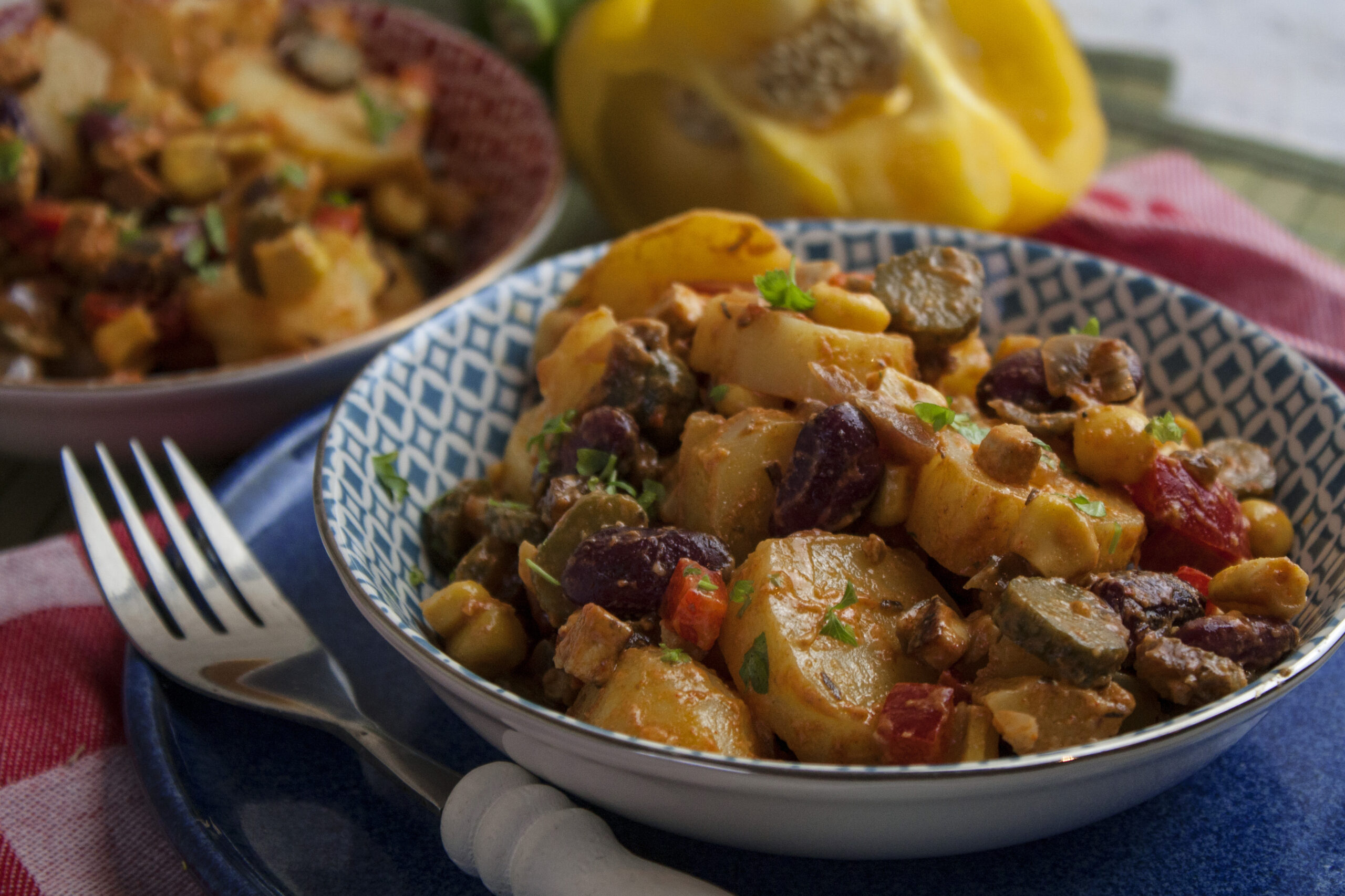 Würziger Chili-Kartoffelsalat