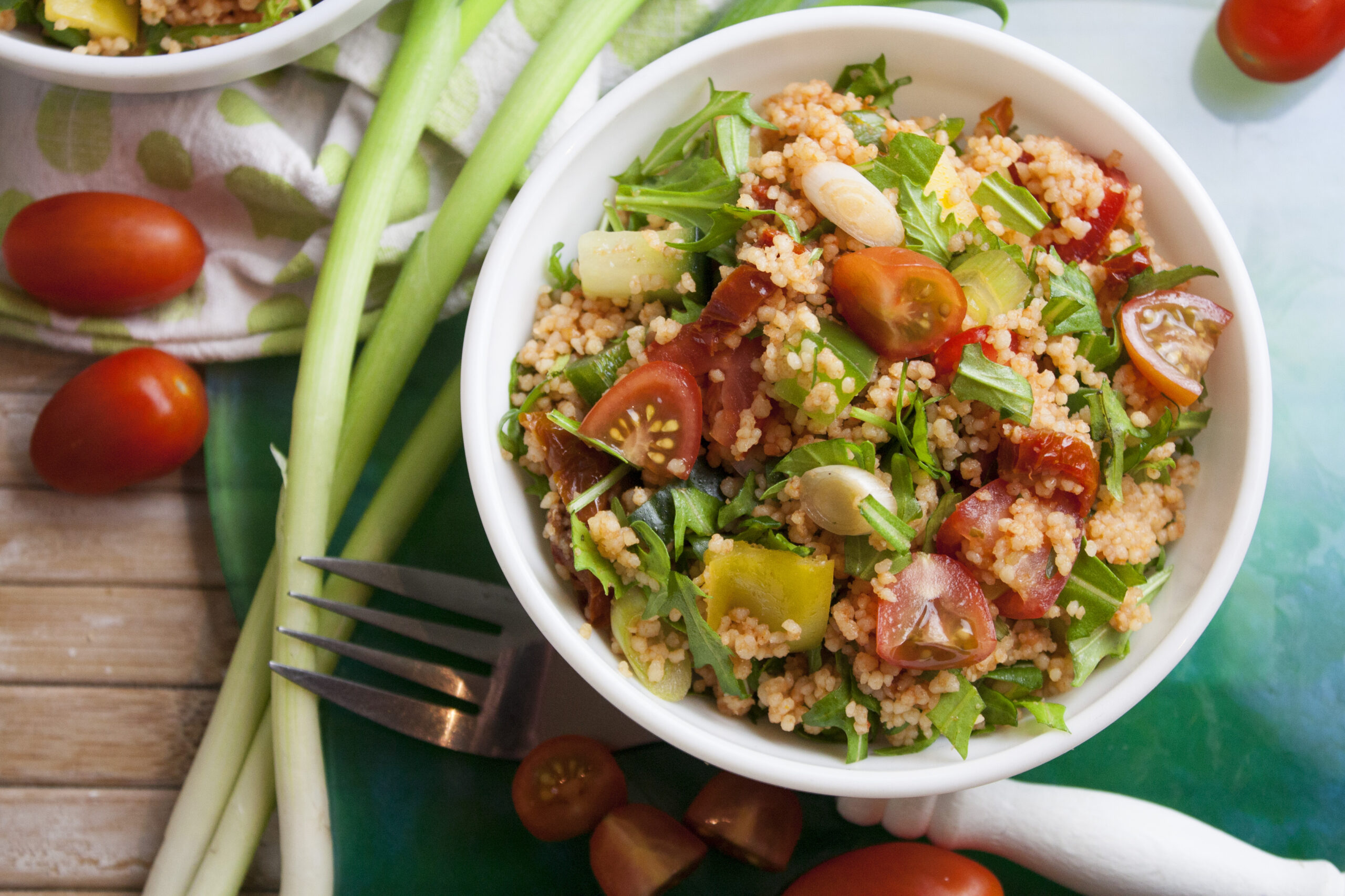 Rucola-Couscous-Salat mit Tomaten - Toastenstein.com