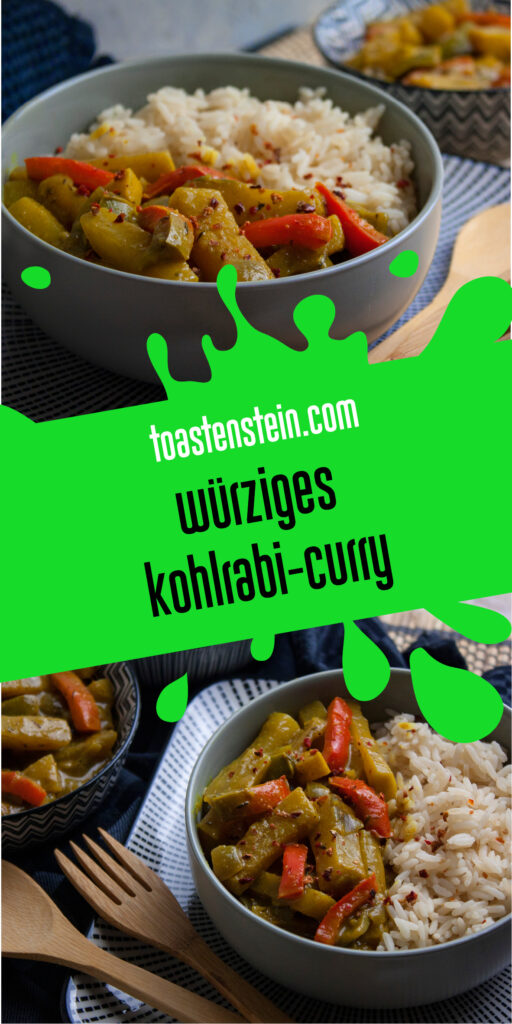 Würziges Kohlrabi-Curry mit Paprika