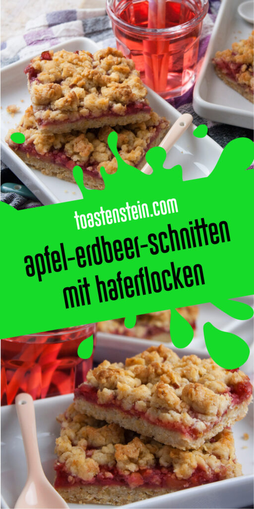 Erdbeer-Apfel-Schnitten mit Haferflocken