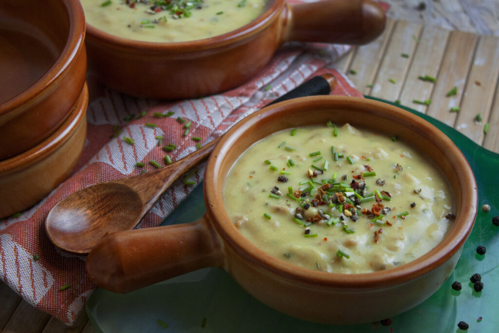 Vegane Käse-Lauch-Suppe