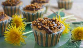 Löwenzahn-Muffins mit Orange und Zitrone