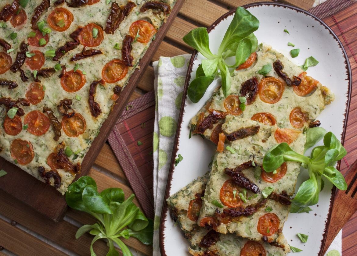 Sommerliche Rucola-Pfannkuchen aus dem Backofen