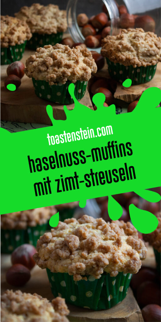 Haselnuss-Muffins mit Zimt-Streuseln