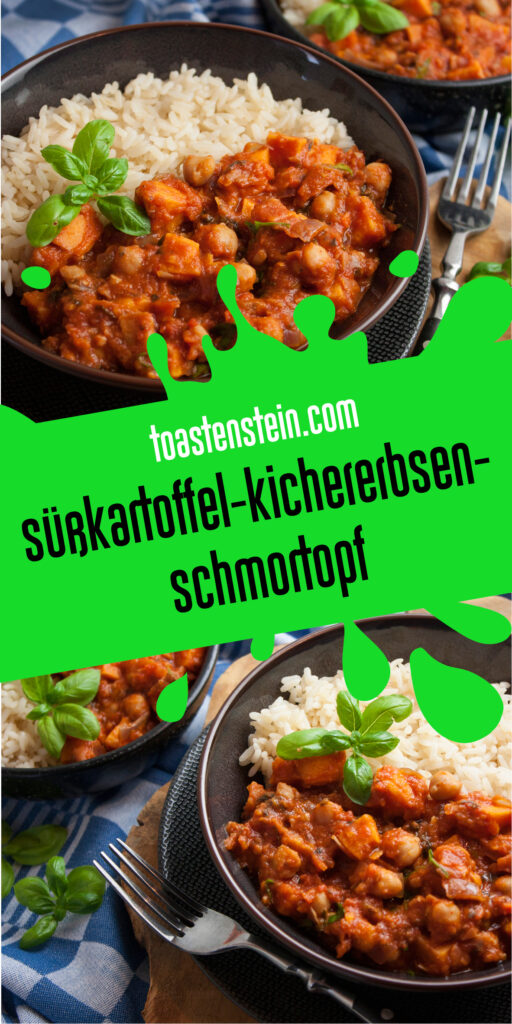 Süßkartoffel-Kichererbsen-Schmortopf mit Basilikum | Toastenstein