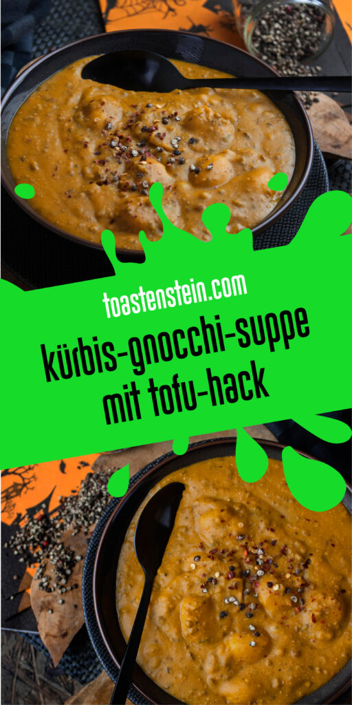 Kürbis-Gnocchi-Suppe mit Tofu-Hack