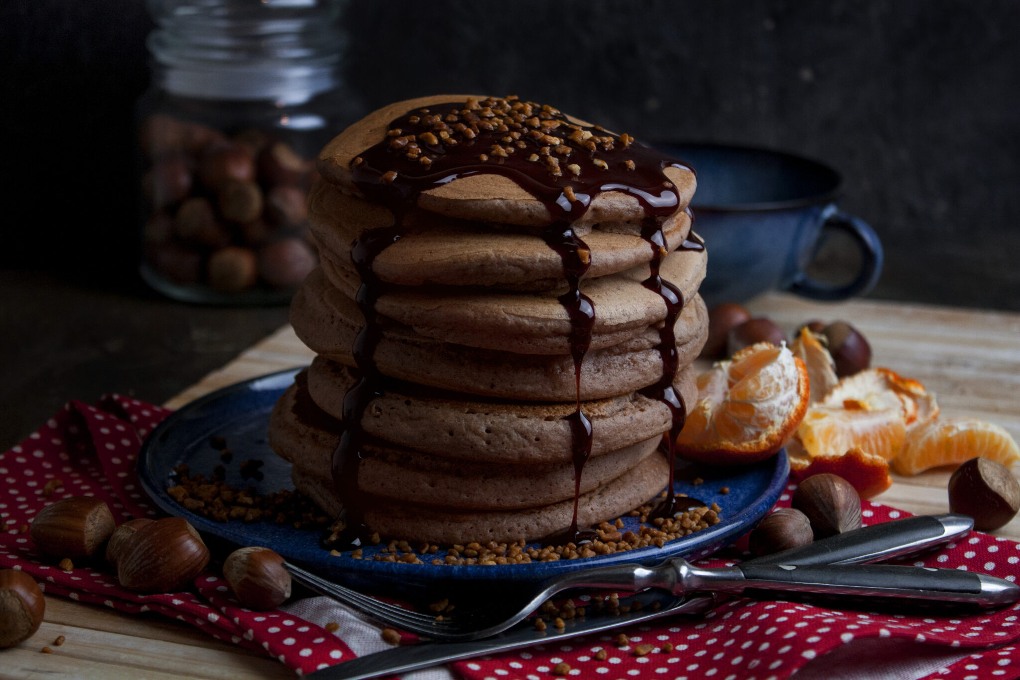 Weihnachtliche Haselnuss-Lebkuchen-Pancakes - Toastenstein.com